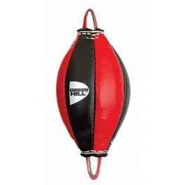 DOUBLE END BALL SIGMA made of genuine leather in black and red colors, designed for training.