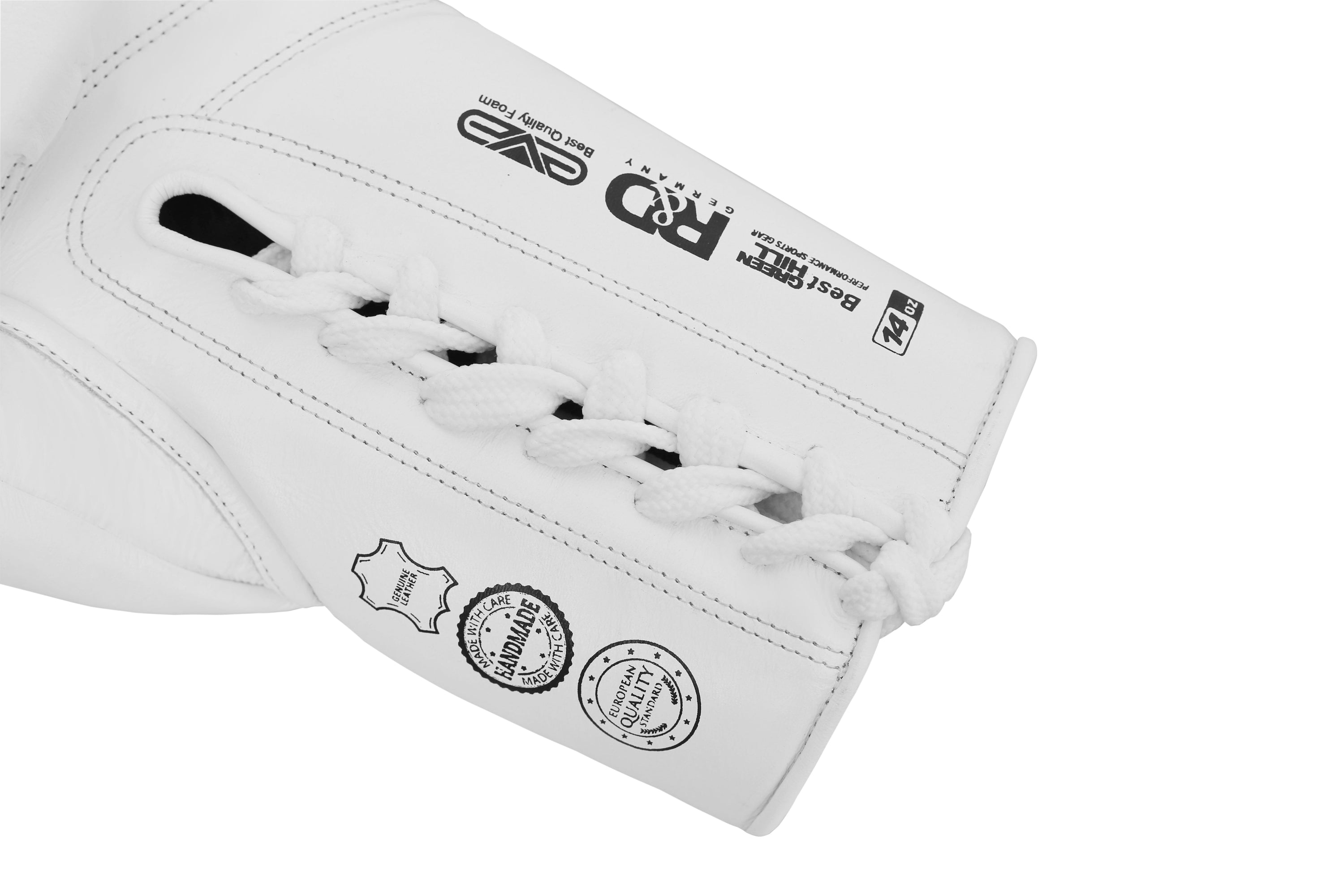 Dragon Force Boxing Gloves made of genuine leather with lace closure and open mesh design, showcasing durability and comfort for training and fighting.