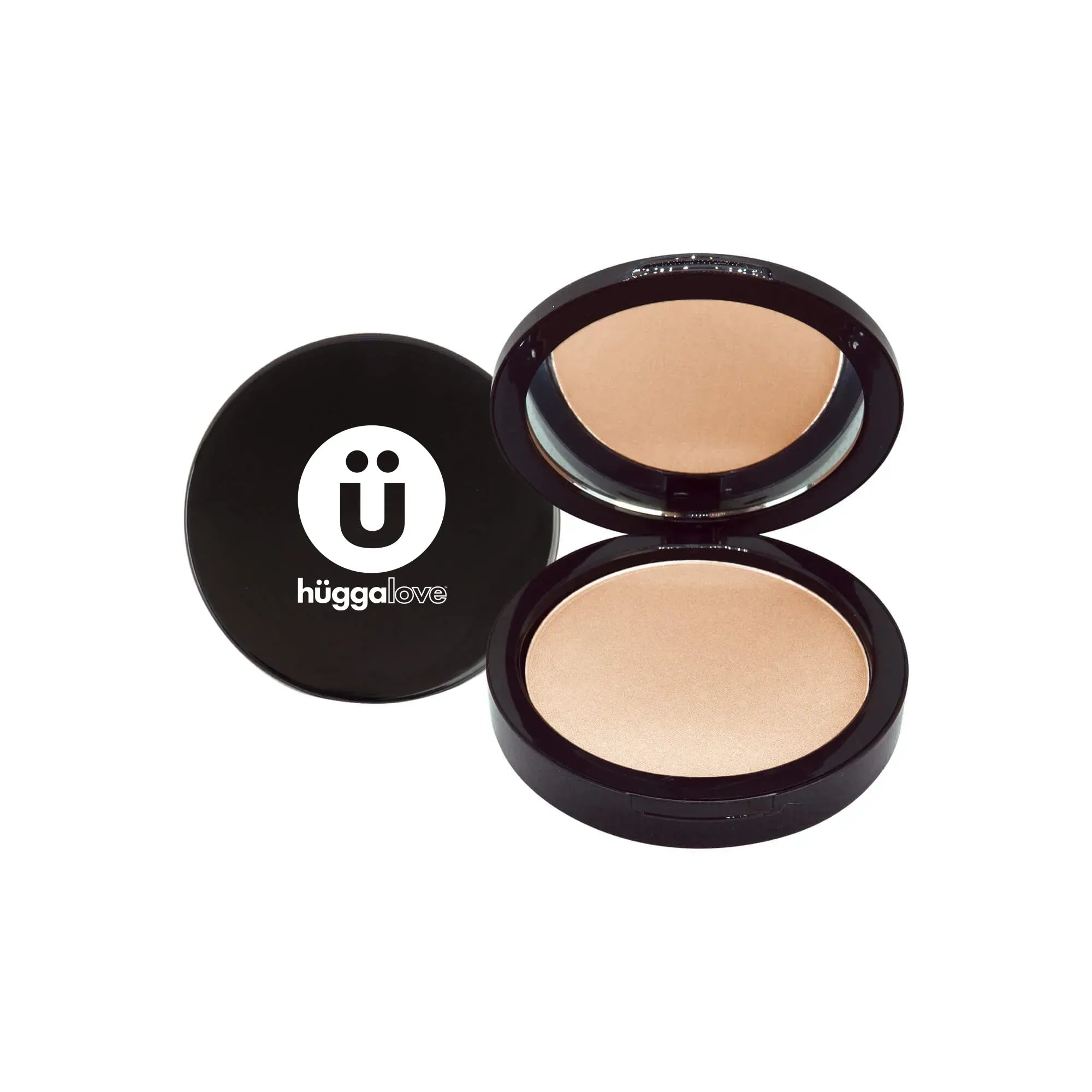 A compact of Dual Blend Powder Foundation in Bisque, showcasing its sleek design and powder texture, perfect for achieving a flawless complexion.