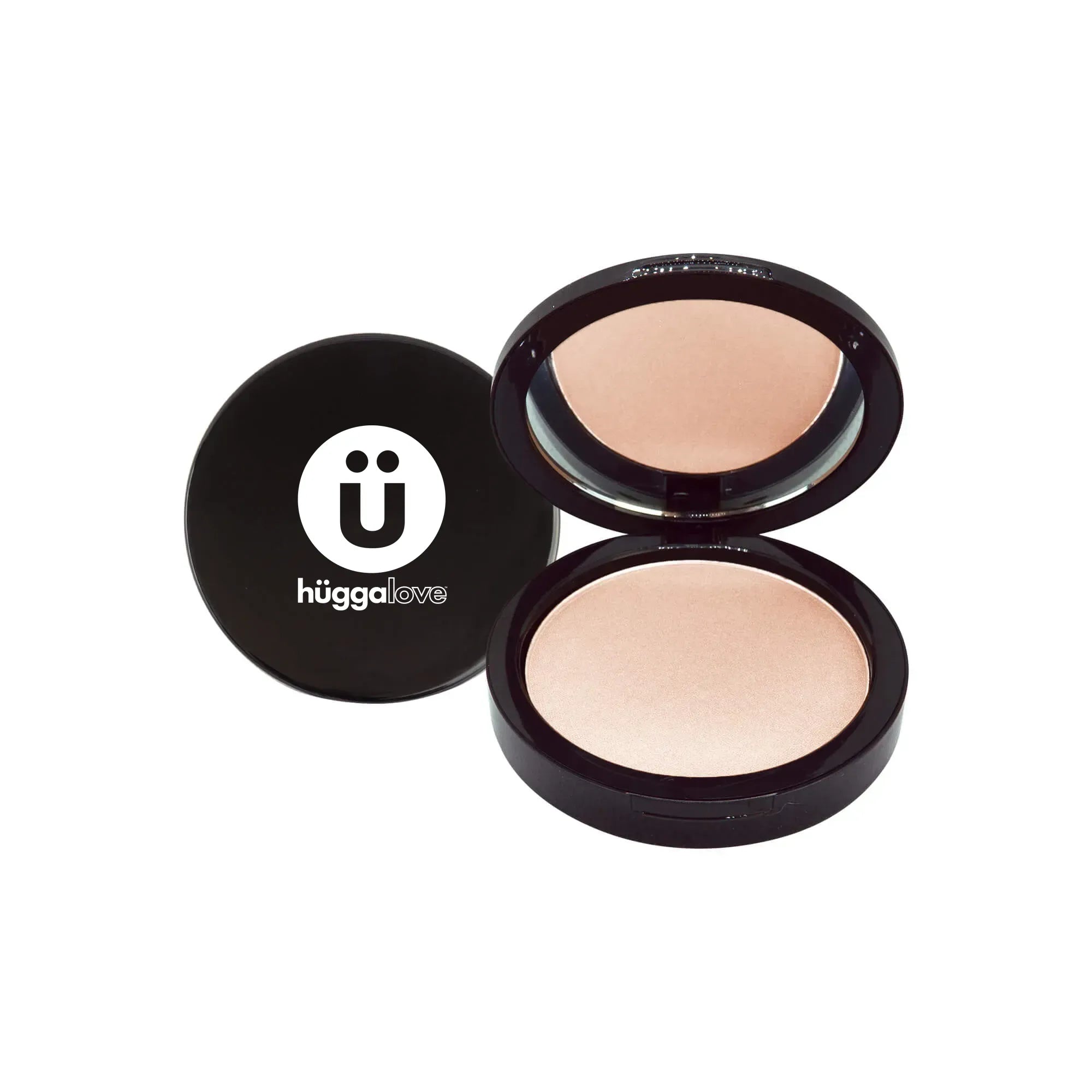 A compact of Dual Blend Powder Foundation in Candlelight, showcasing its sleek design and powder texture.