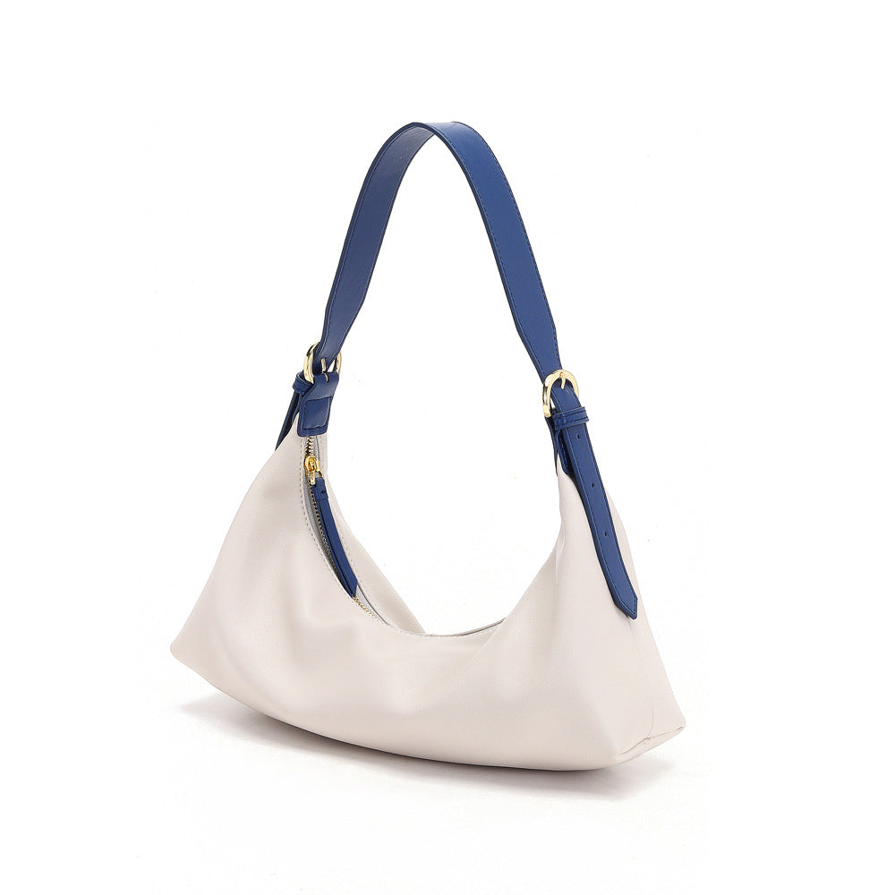 Fashion Korean Style Retro Armpit Bag made of PU leather, featuring a sleek design and car suture detailing.