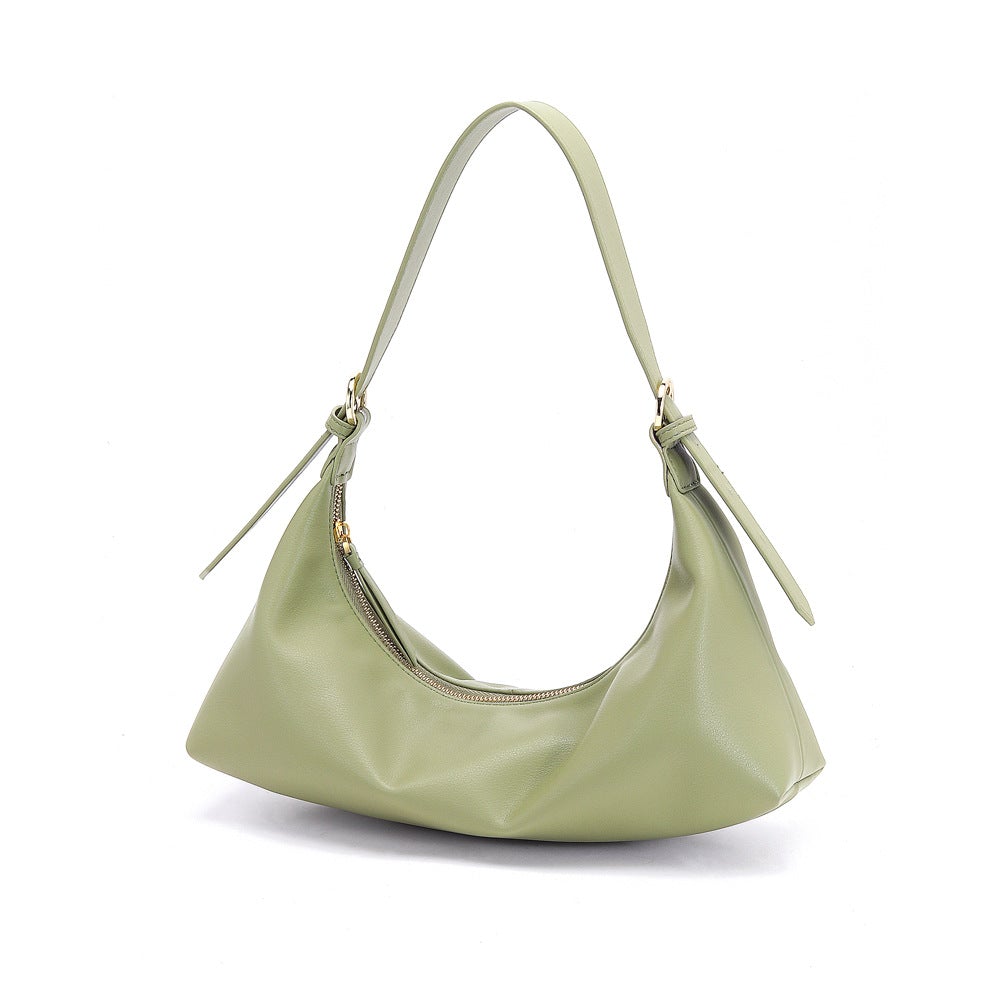 Fashion Korean Style Retro Armpit Bag made of PU leather, featuring a sleek design and car suture detailing.