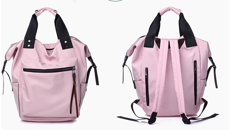 Fashion Nylon Waterproof Backpack for women, featuring a stylish design, large capacity, and multiple pockets for organization.
