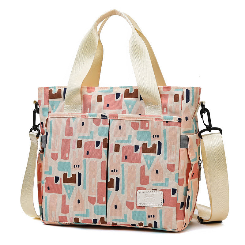 Fashion One-shoulder Lightweight Large-capacity Mommy Bag in stylish design, featuring a single strap and spacious interior.