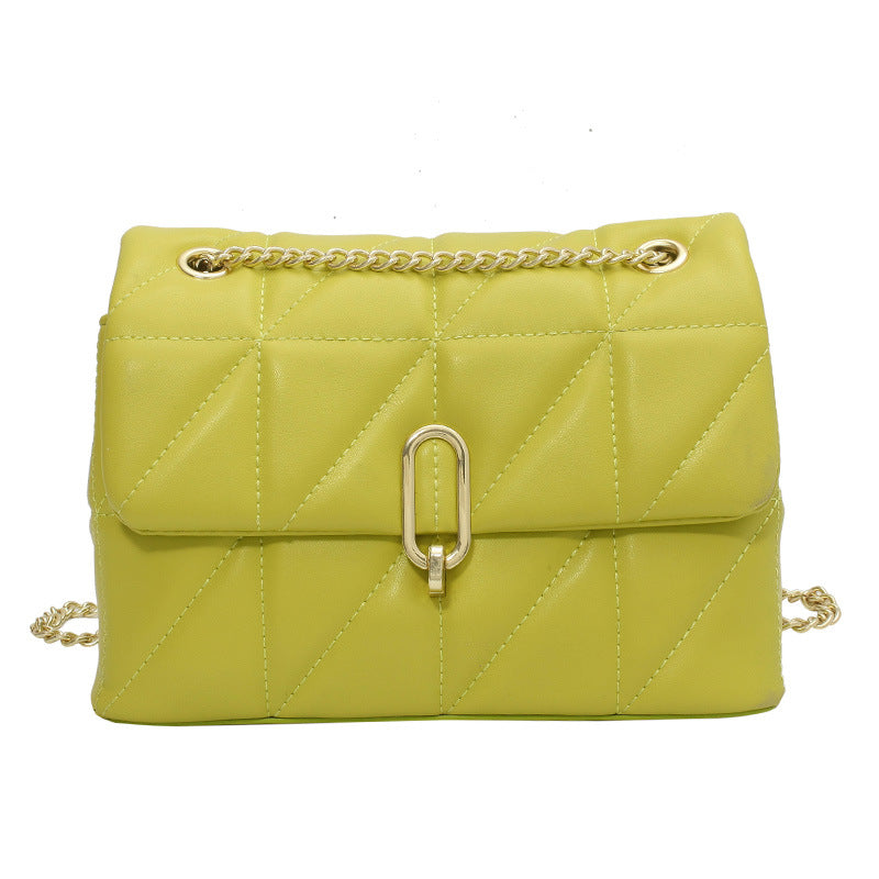 Fashion Small Square Lady's Messenger Bag in PU material, featuring a trendy horizontal square design, perfect for summer outings.