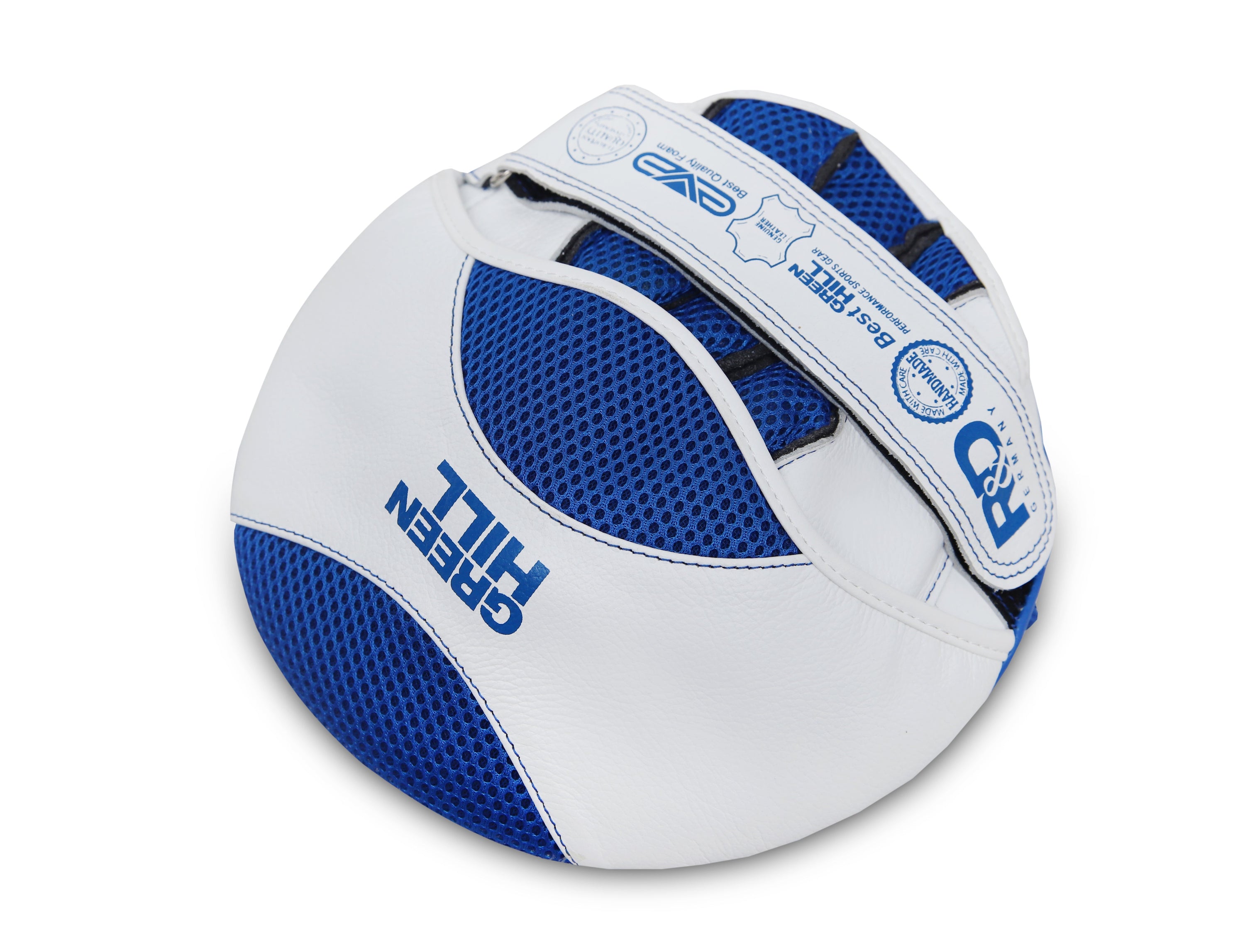 Focus Pad Cyber Orbit showcasing its concave design and high-quality leather construction, ideal for boxing and martial arts training.