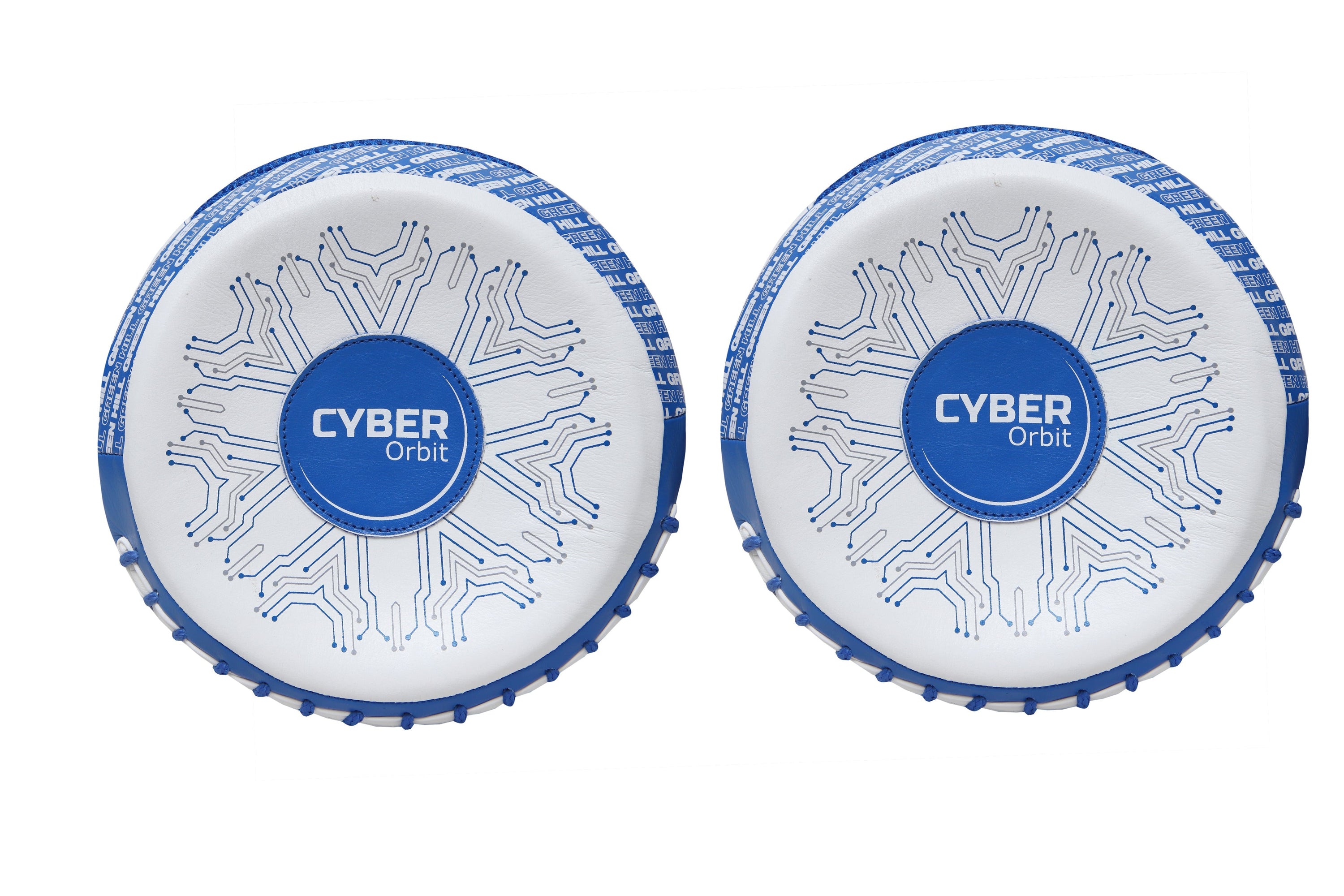Focus Pad Cyber Orbit showcasing its concave design and high-quality leather construction, ideal for boxing and martial arts training.