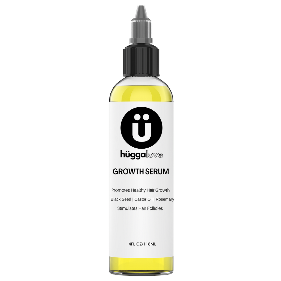 4oz bottle of Growth Oil with a blend of natural oils for hair growth and scalp hydration.