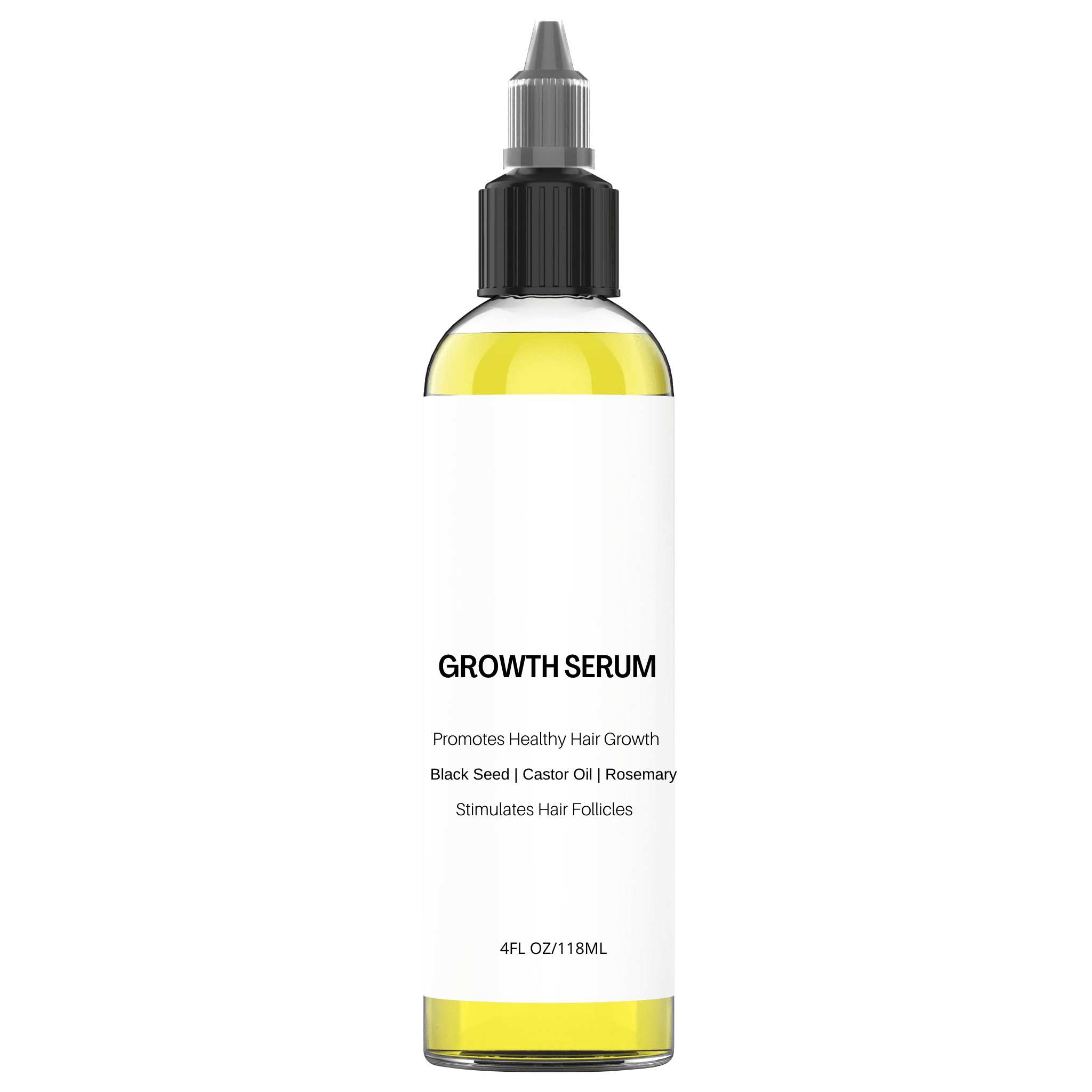 4oz bottle of Growth Oil with a blend of natural oils for hair growth and scalp hydration.