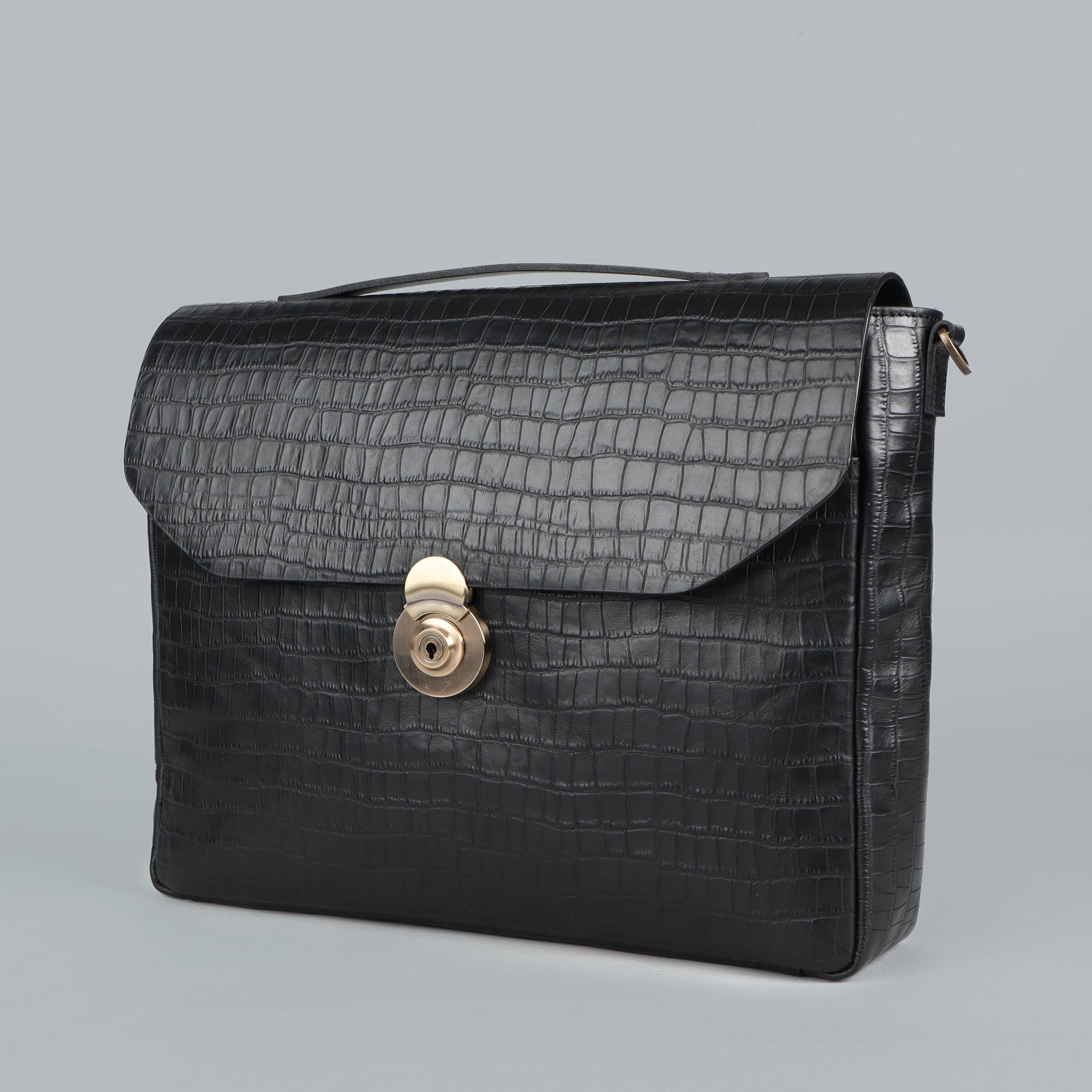 Havana Leather Briefcase showcasing premium full grain leather, spacious compartments, and elegant design.