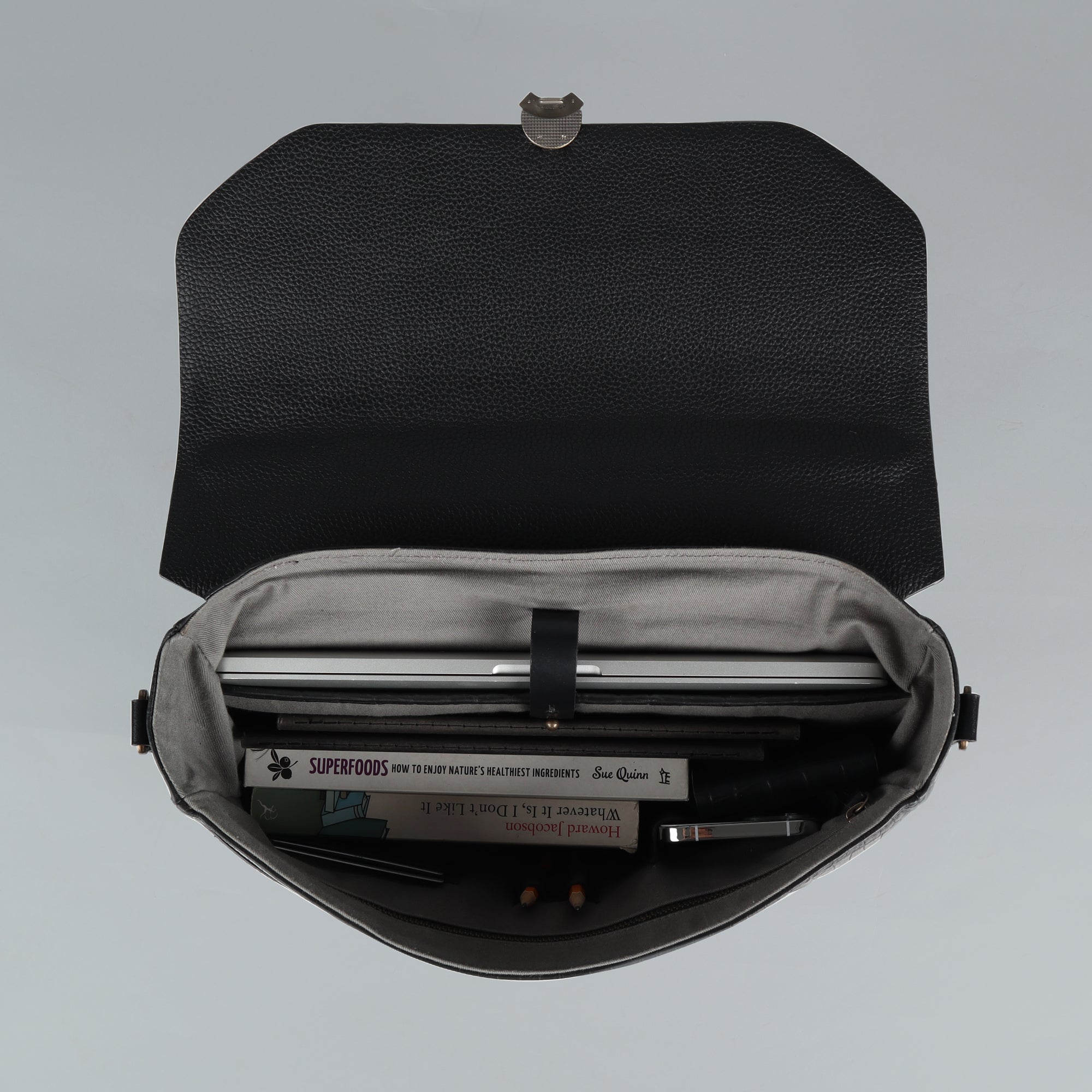 Havana Leather Briefcase showcasing premium full grain leather, spacious compartments, and elegant design.