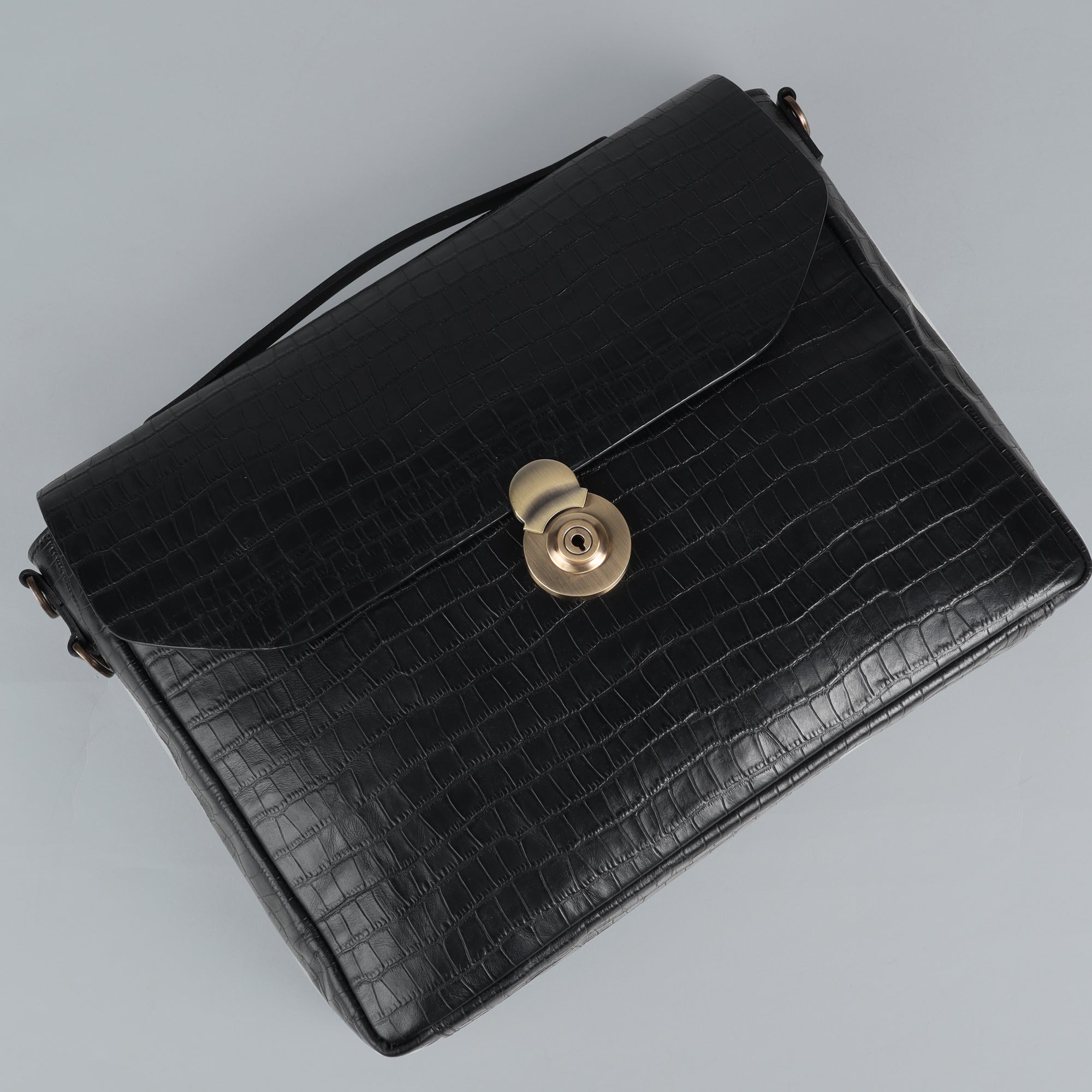 Havana Leather Briefcase showcasing premium full grain leather, spacious compartments, and elegant design.