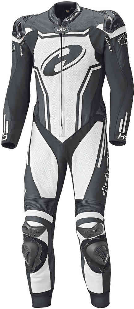 Held Rush One Piece Motorcycle Leather Suit showcasing its sleek design and protective features, made from soft cowhide with safety seams.