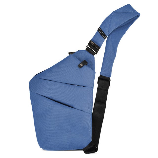 High quality canvas chest bags for men and women, featuring a durable design and anti-radiation fabric lining, perfect for carrying essentials.