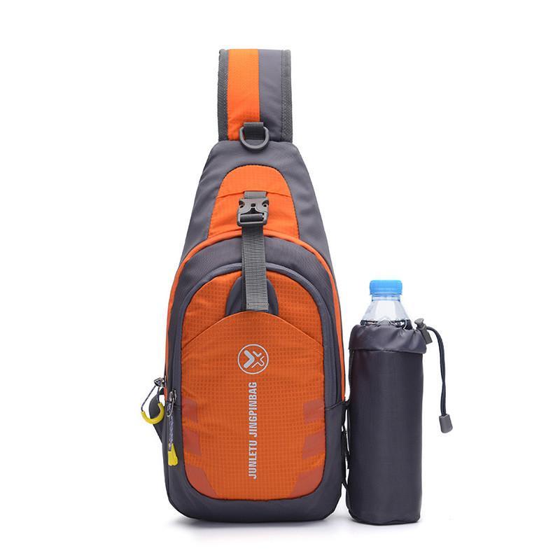 High Quality Nylon Outdoors Waterproof Chest Bag in a scenic outdoor setting, showcasing its durable design and waterproof features.