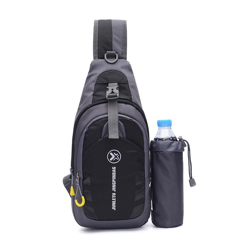 High Quality Nylon Outdoors Waterproof Chest Bag in a scenic outdoor setting, showcasing its durable design and waterproof features.