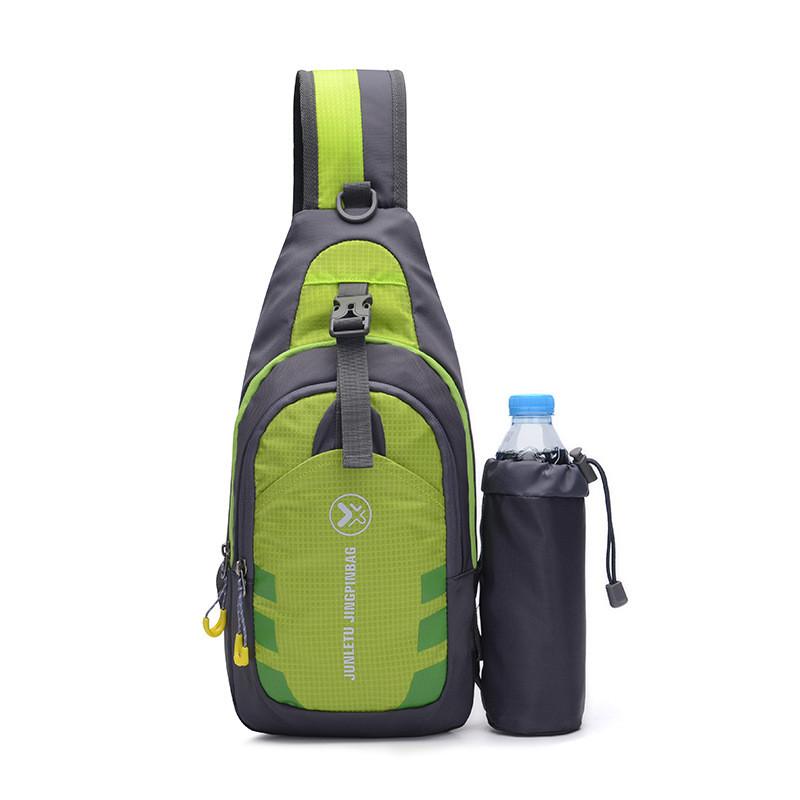 High Quality Nylon Outdoors Waterproof Chest Bag in a scenic outdoor setting, showcasing its durable design and waterproof features.