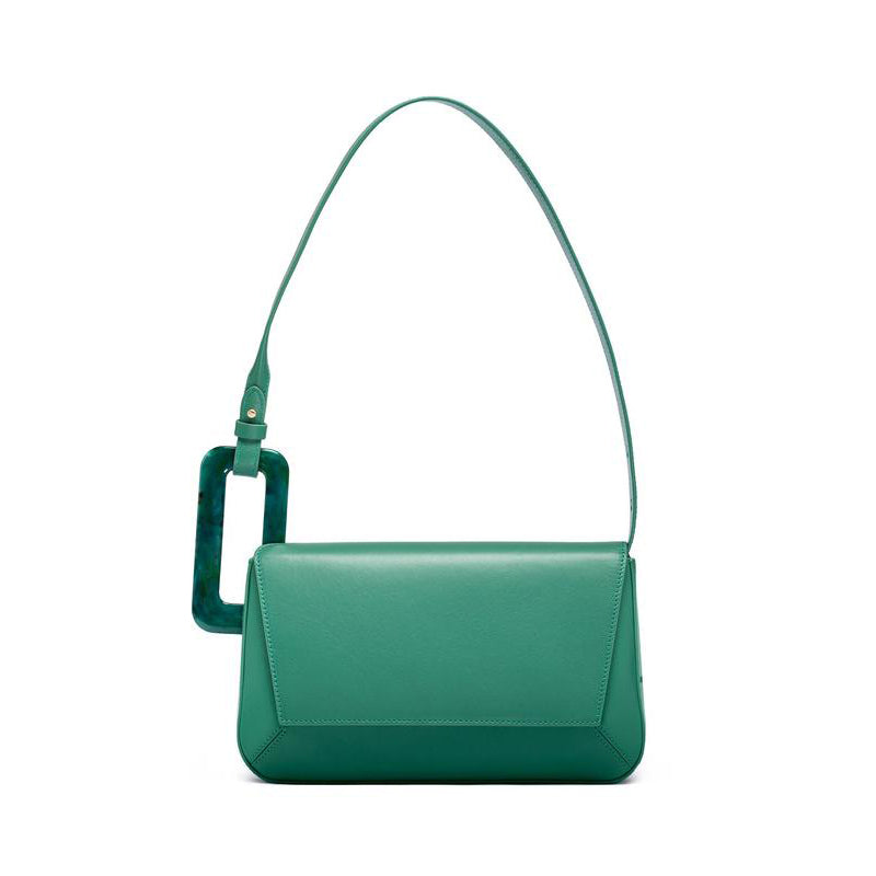 High Quality Western Style Small Square Bag featuring a soft surface, magnetic buckle closure, and elegant design in a compact size.