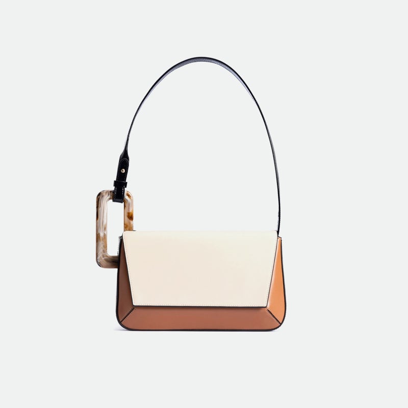 High Quality Western Style Small Square Bag featuring a soft surface, magnetic buckle closure, and elegant design in a compact size.