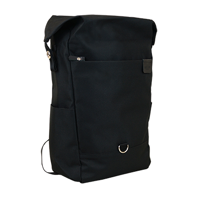 Highline Daypack in various colors with leather accents, showcasing its sleek design and multiple pockets.