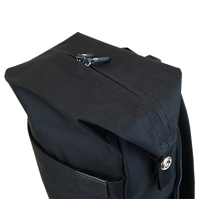 Highline Daypack in various colors with leather accents, showcasing its sleek design and multiple pockets.