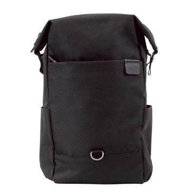 Highline Daypack in various colors with leather accents, showcasing its sleek design and multiple pockets.