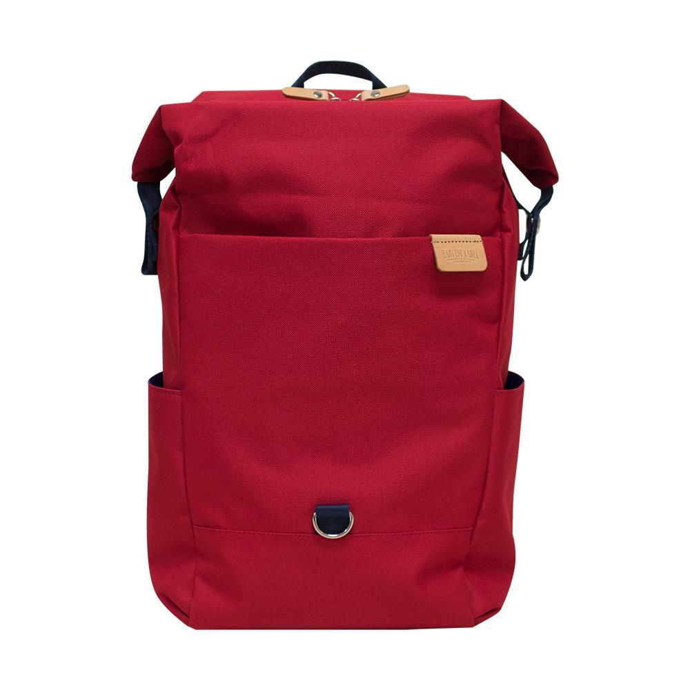 Highline Daypack in various colors with leather accents, showcasing its sleek design and multiple pockets.