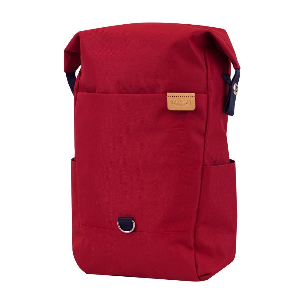 Highline Daypack in various colors with leather accents, showcasing its sleek design and multiple pockets.