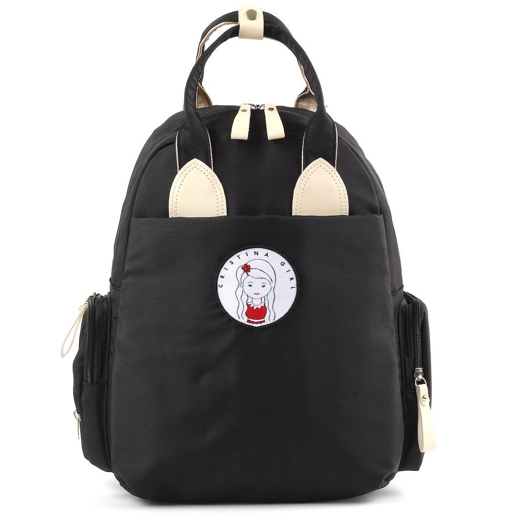 Stylish iPad and laptop backpack in four colors, featuring adjustable straps and multiple pockets for organization.