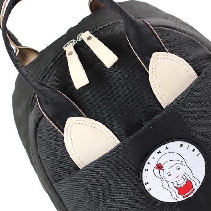 Stylish iPad and laptop backpack in four colors, featuring adjustable straps and multiple pockets for organization.