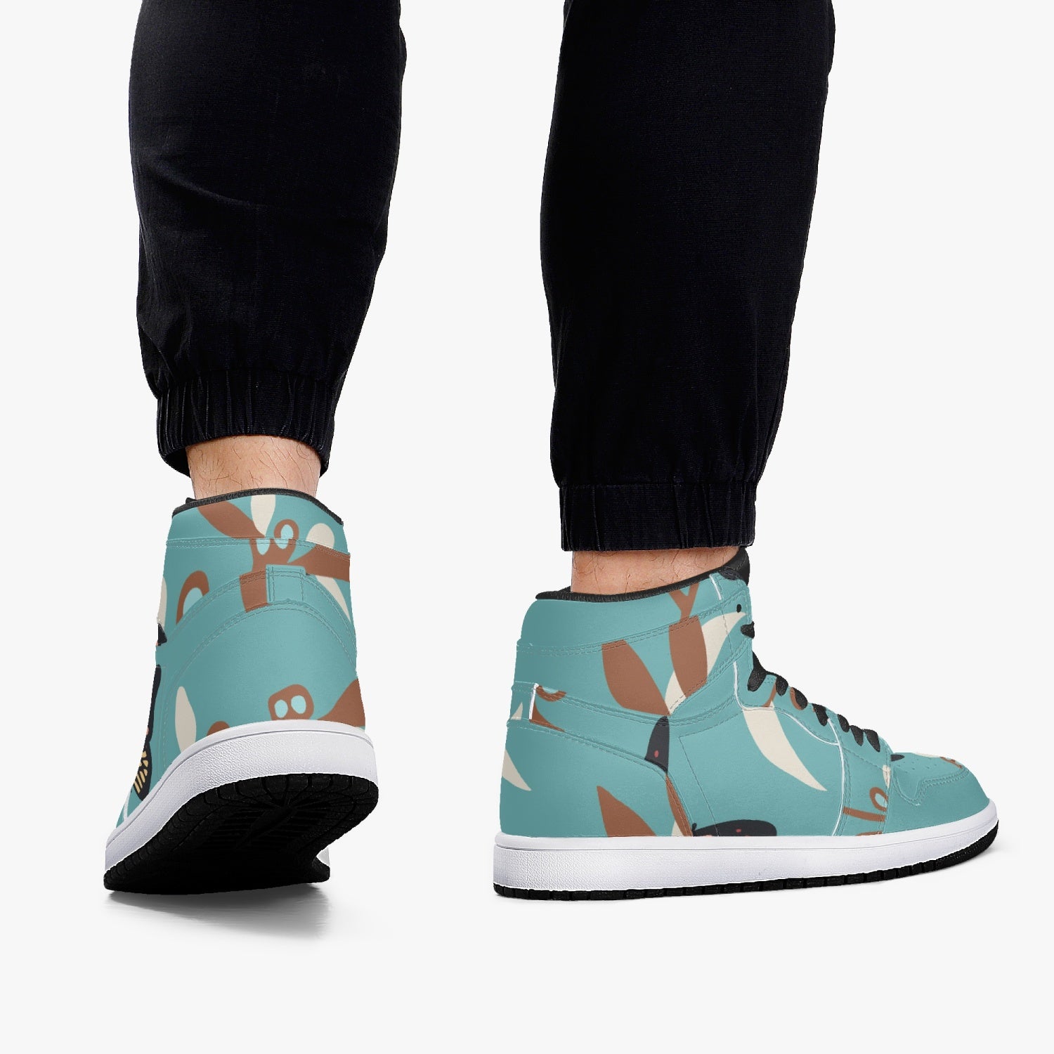 Jacki Easlick Butterfly High-Top Leather Sneakers showcasing a stylish butterfly design with a leather upper and padded insoles.