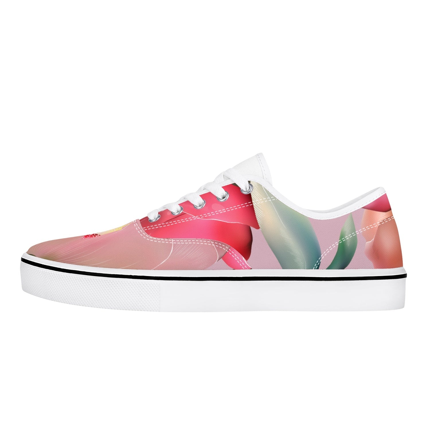 Jacki Easlick Floral Garden Print Canvas Sneakers showcasing vibrant floral design and durable construction.
