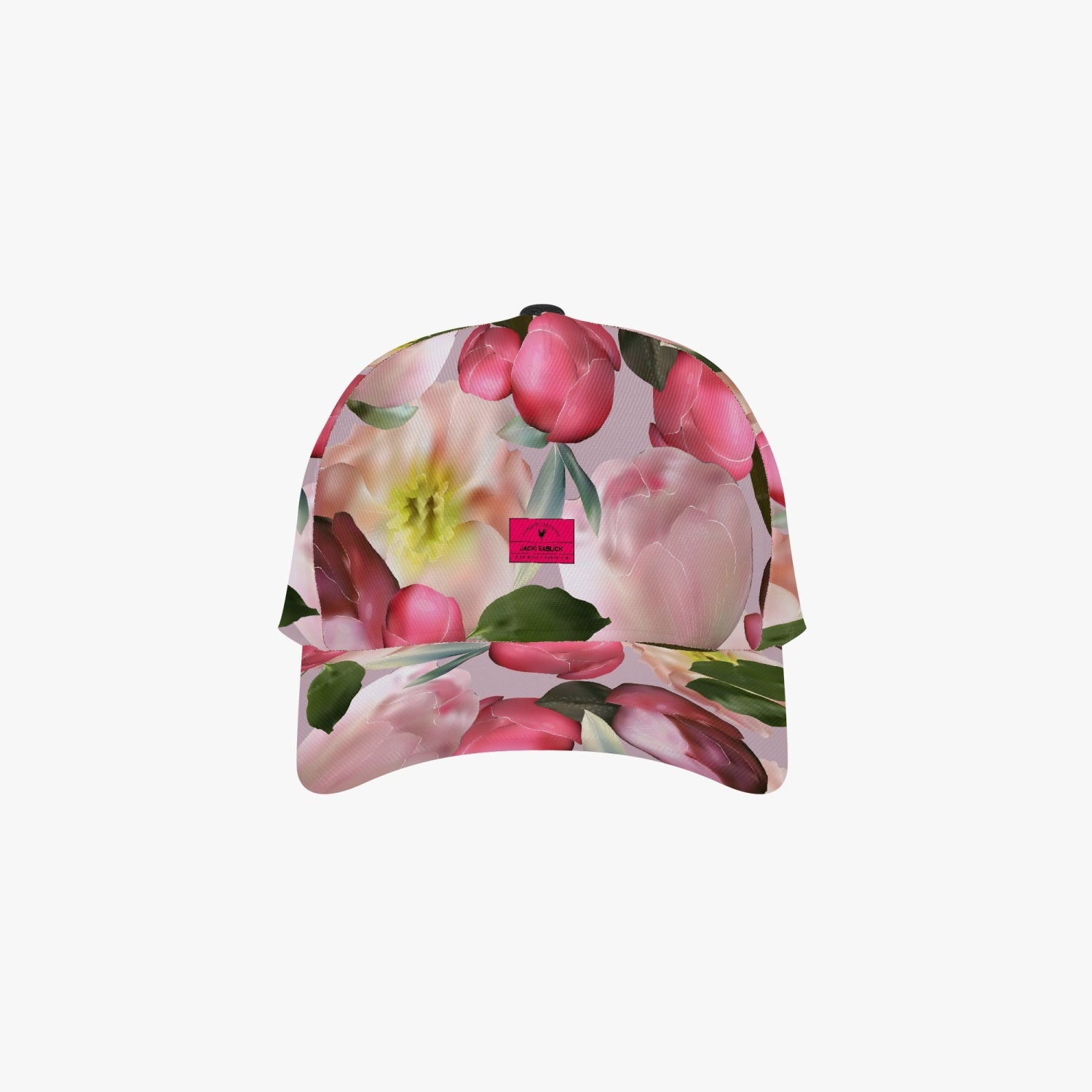 Jacki Easlick Floral Hat featuring a vibrant floral print, structured fit, and flat bill design, suitable for unisex wear.