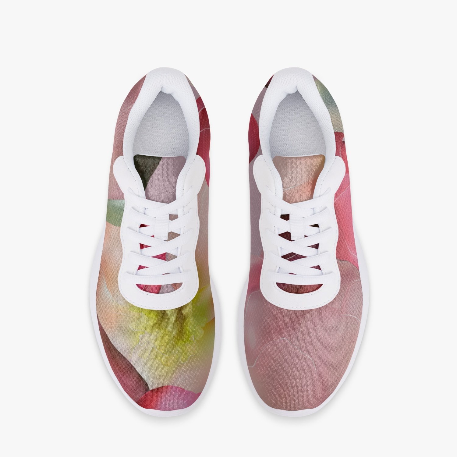 Jacki Easlick Floral Print Mesh Running Shoes featuring a vibrant floral design, lightweight mesh upper, and cushioned EVA soles.