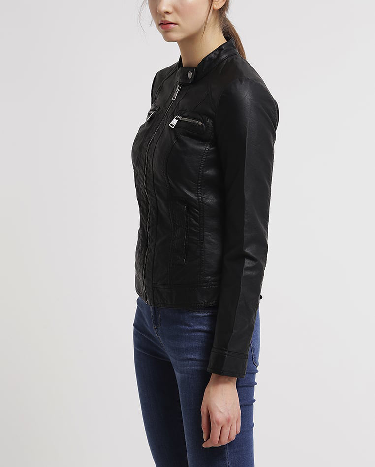 Koza Leathers Women's Real Lambskin Leather Bomber Jacket KW252 featuring high-quality leather, satin lining, and stylish design.