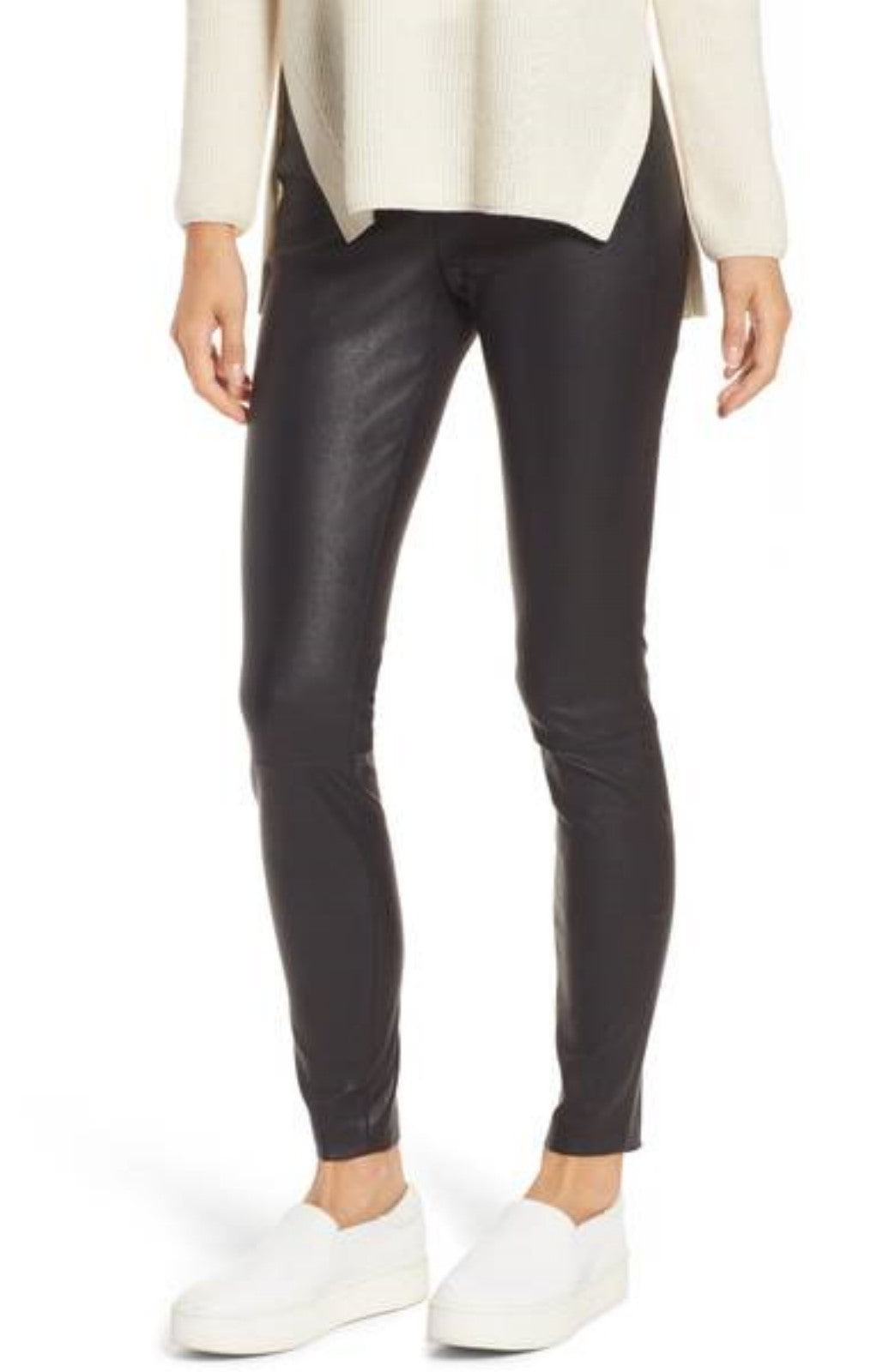 Koza Leathers Women's Real Lambskin Leather Pant WP002, showcasing soft lambskin leather with fine stitching and a stylish fit.