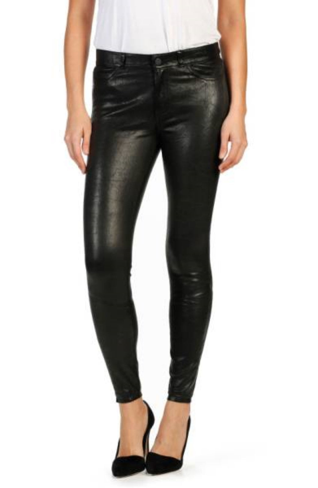 Koza Leathers Women's Real Lambskin Leather skinny Pant WP014, showcasing soft lambskin leather and a sleek design.