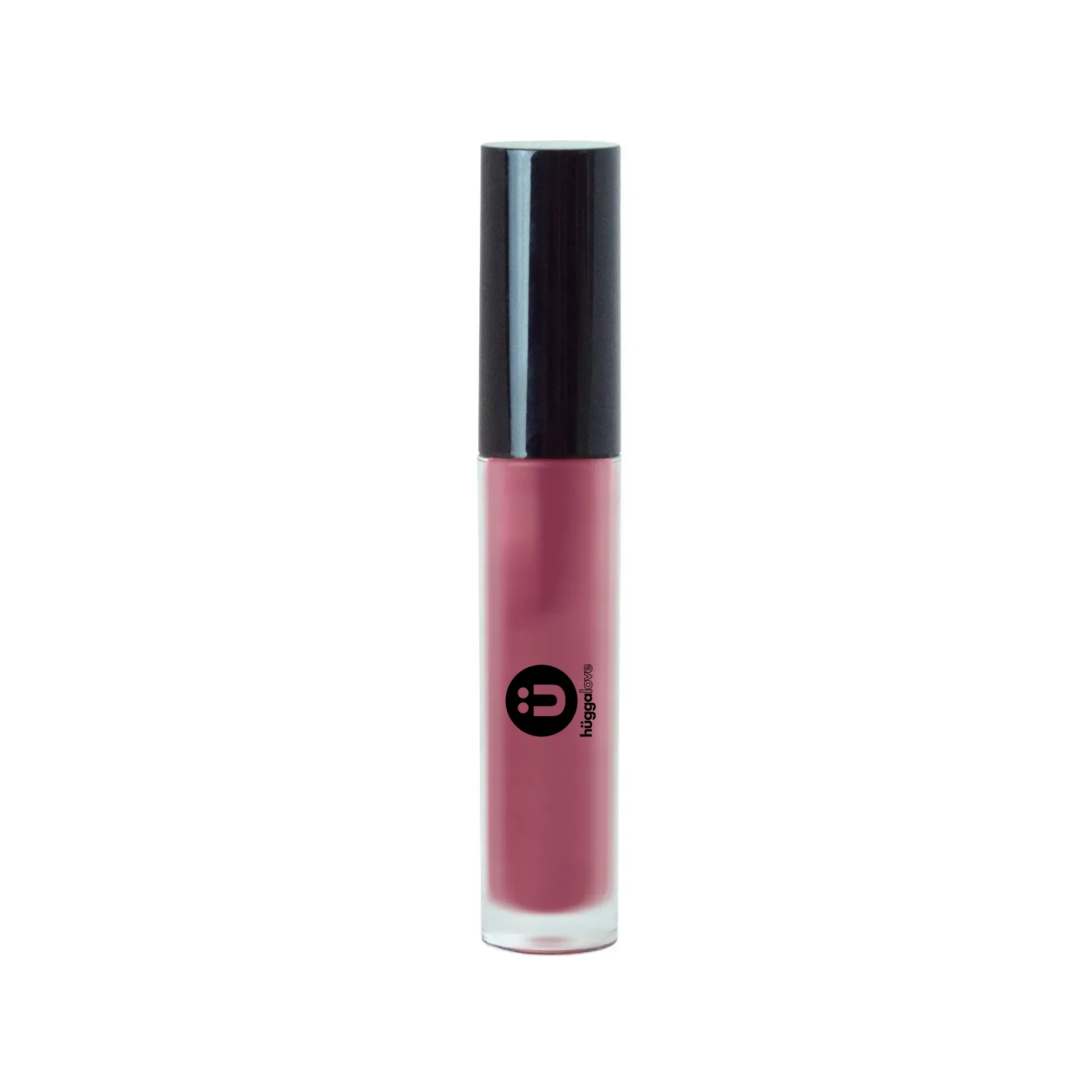 Lavender Lip Gloss in a sleek tube, showcasing its shimmering color and doe-shaped applicator for easy application.