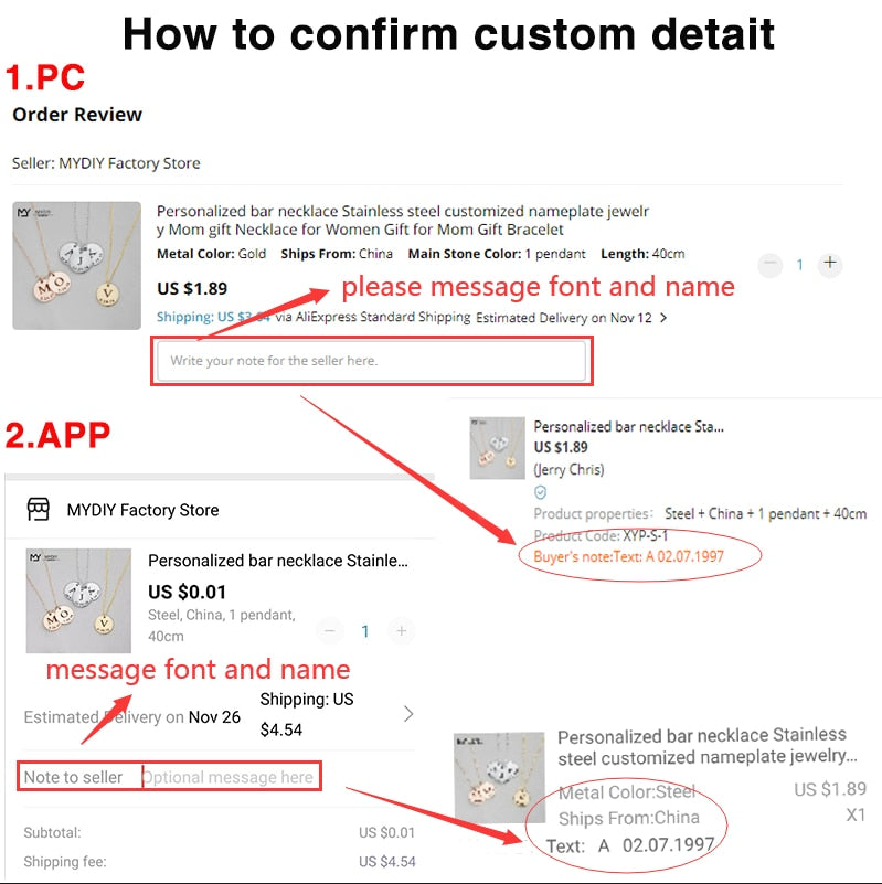 A beautiful Love Letter Envelope Pendant Necklace in gold, featuring customizable name engraving, elegantly displayed in a gift box.
