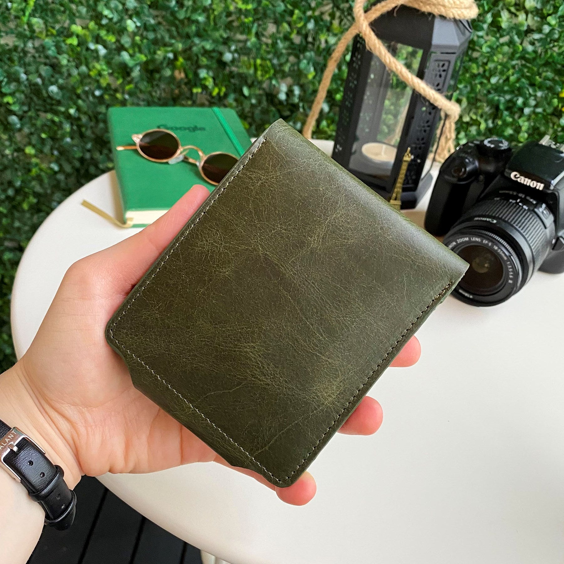 Modica Malibu Genuine Leather Snap Wallet showcasing premium leather, snap closure, and multiple compartments for cards and cash.