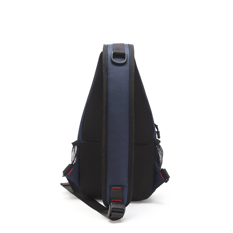 Men's Multifunctional Oxford Cloth Crossbody Bag in a stylish square design, featuring multiple pockets and a secure zipper opening.