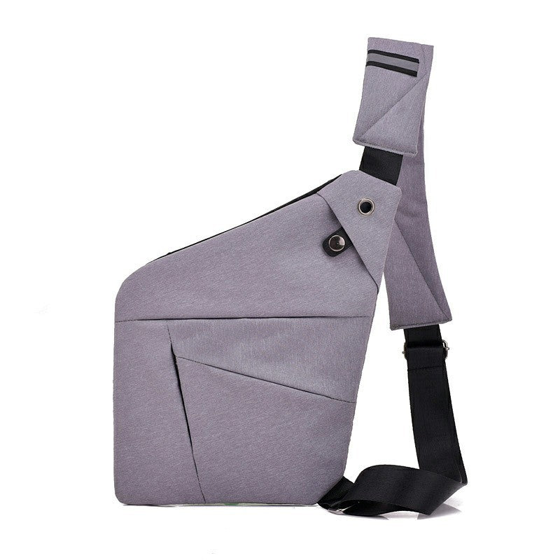 Men's Multifunctional Tactical Shoulder Bag made of durable Oxford fabric, featuring adjustable strap and multiple compartments.