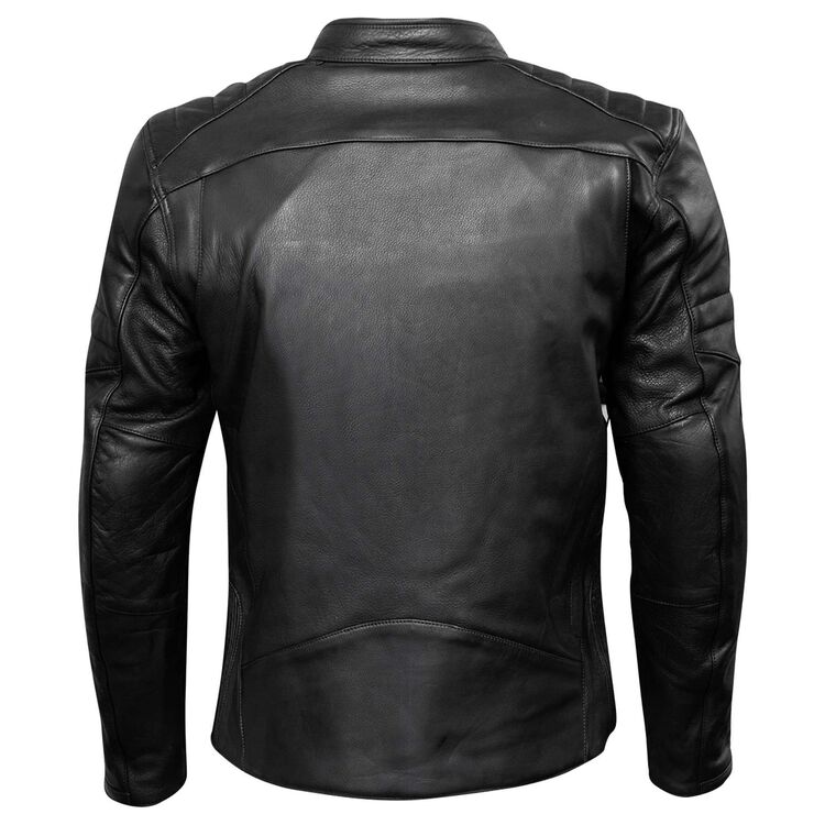 Merlin Chase Jacket showcasing premium cowhide leather, CE Level 2 armor, and stylish design with contrasting sleeves.