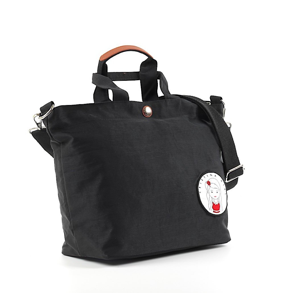 Mini Grab Bag in six vibrant colours, showcasing its soft nylon material and versatile design.