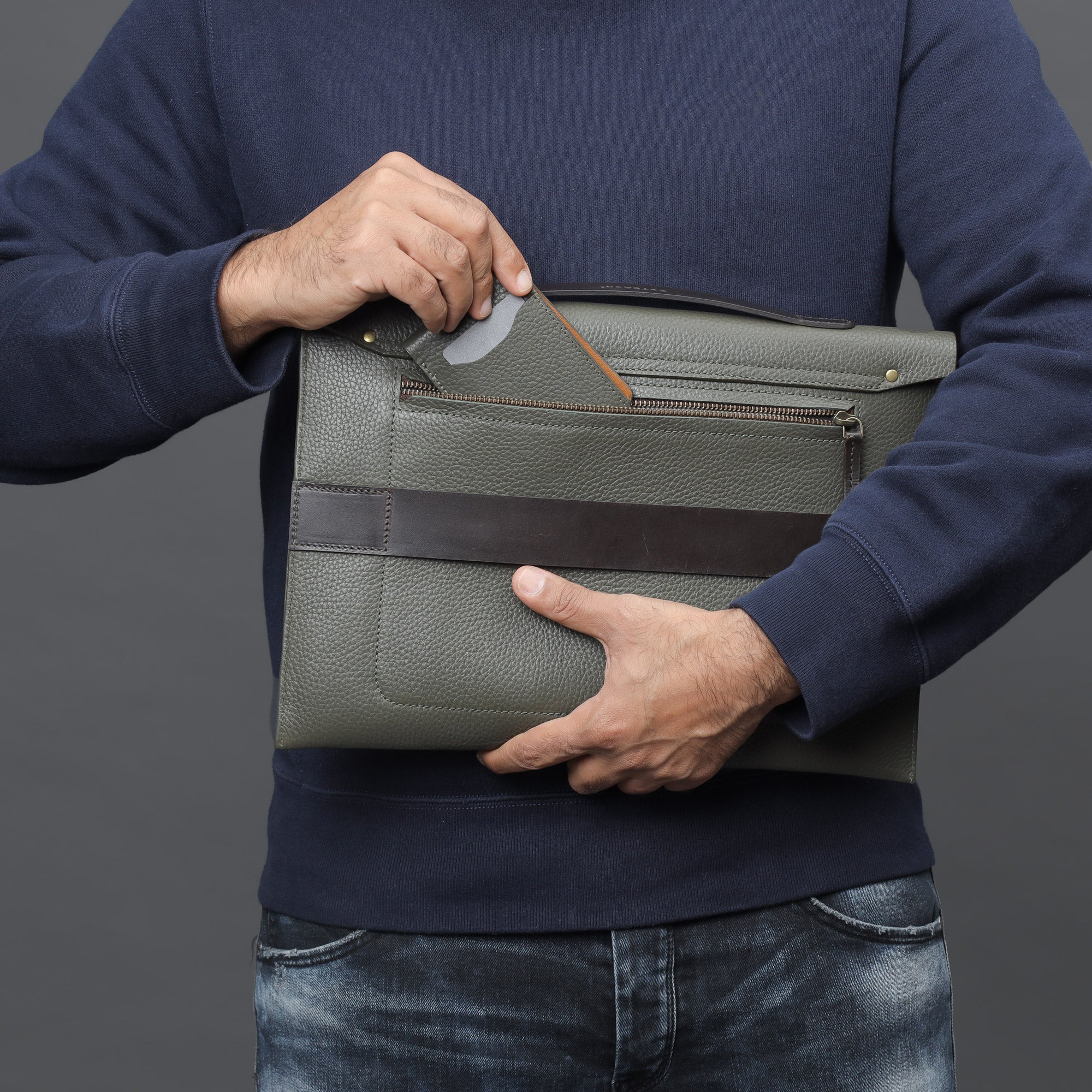 A sleek Minimal Wallet made from premium genuine leather, featuring multiple card slots and a compact design, ideal for everyday use.