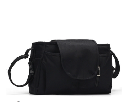 Multifunctional Solid Color One-shoulder Mommy Bag in a casual style, made of durable nylon, featuring a single shoulder strap and spacious interior.