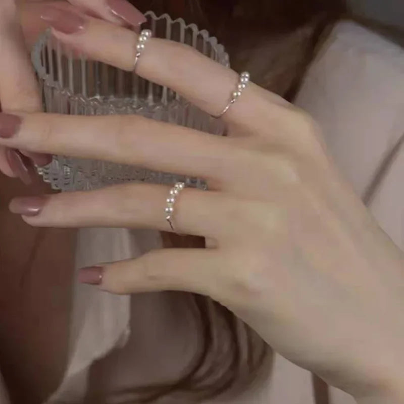 Natural Freshwater Pearl Ring featuring a lustrous pearl set in a durable titanium band, perfect for women.