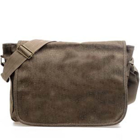 Old-Fashioned Nostalgic Canvas Shoulder Messenger Bag in a classic design, showcasing its durable canvas material and adjustable strap.