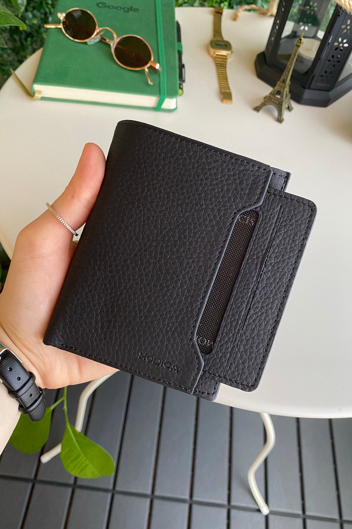 Oregon Genuine Leather Wallet featuring a removable card holder, showcasing its elegant design and multiple compartments.