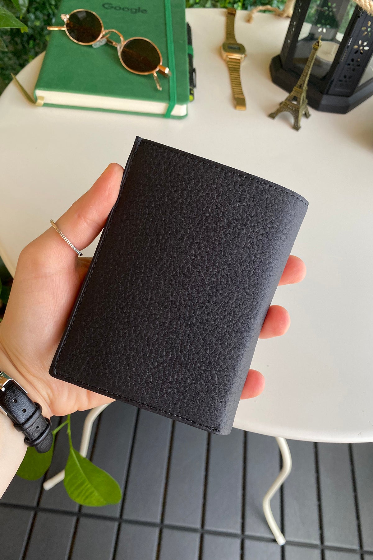 Oregon Genuine Leather Wallet featuring a removable card holder, showcasing its elegant design and multiple compartments.